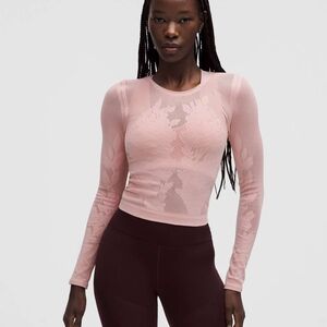 RevealKnit Floral Mesh Long Sleeve Shirt NWT